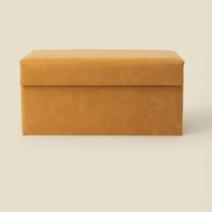 Tan vegan Leather jewelry Box made by Mary